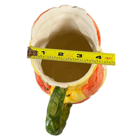 WCL Ceramic Raised Fruit Pitcher 64 oz Iced Tea Lemonade Vtg Farmhouse Country - Picture 12 of 13